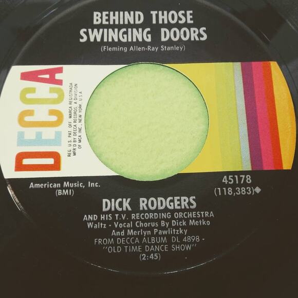 Dick Rodgers - Lilac Time Waltz / Behind Swinging Doors - Jukebox 45rpm Single - Picture 7 of 12